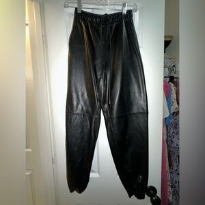 Leather Joggers